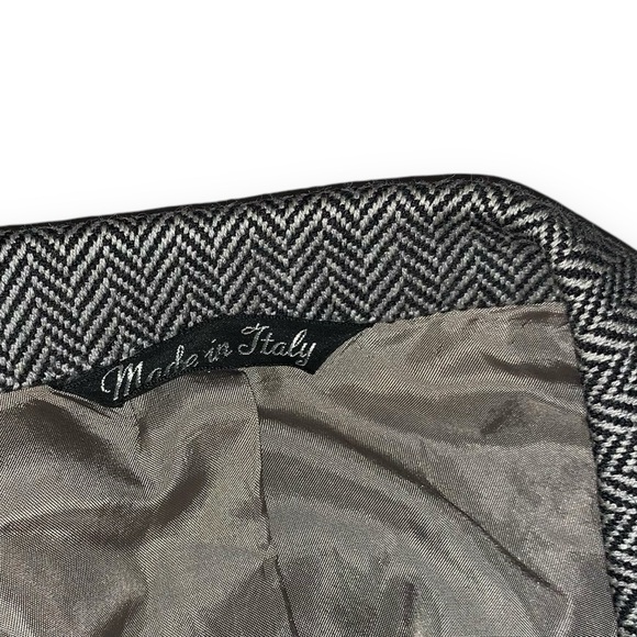 RESERVED :: YSL Saint Laurent Rive Gauche Herringbone Wool Blazer - FLAWS - Picture 10 of 16